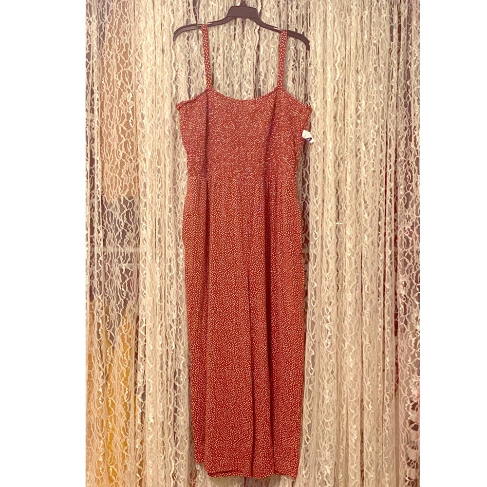 Rust and Polka Dot Wide Leg Jumper